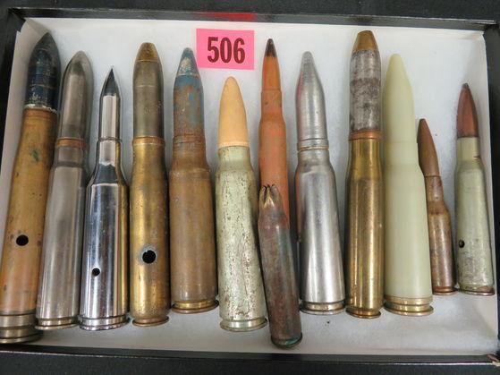 Case Lot of (13) Large Size Inert Military Cartridges