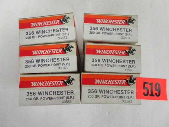 6 Boxes (120 Rds) NOS Factory .356 Win Ammo