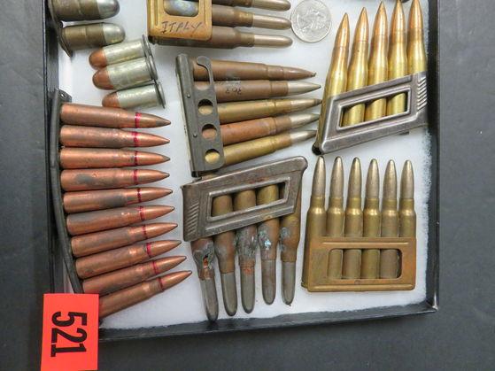 Case Lot of (80) Obscure Collector Ammo Cartridges w/ Stripper Clips, As Shown