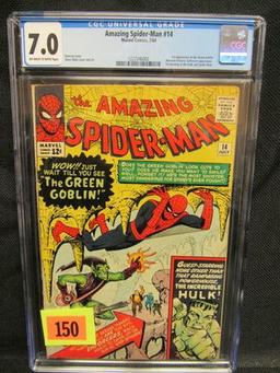 Amazing Spiderman #14 (1964) Mega Key 1st Green Goblin Cgc 7.0