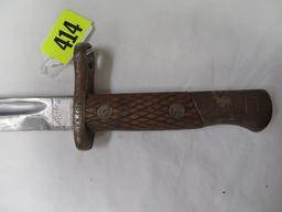 WWI Spanish Toledo Artillery Bayonet Sword w/ Scabbard