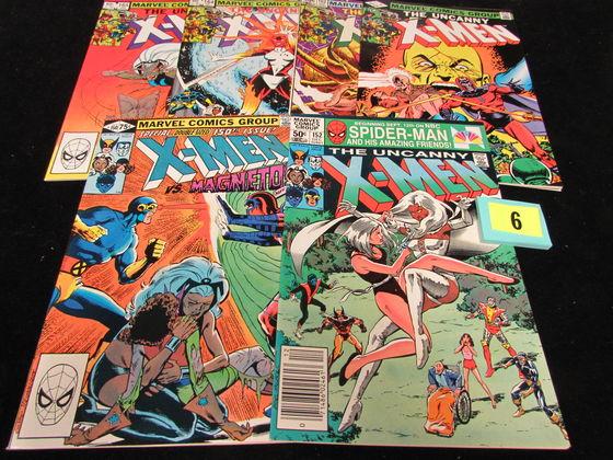 Uncanny X-men Copper Age Lot #150, 152, 161, 162, 164, 165