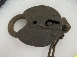 Antique Yale Railroad Locks (2) with Key