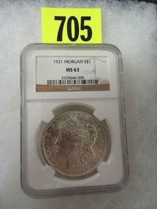 1921 Morgan Dollar Ngc Ms63
