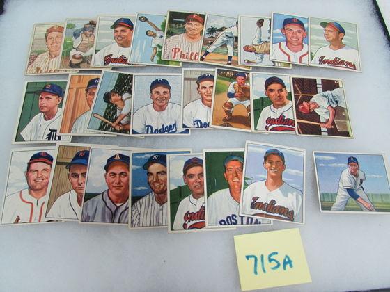 Lot (25) 1950 Bowman Baseball Cards