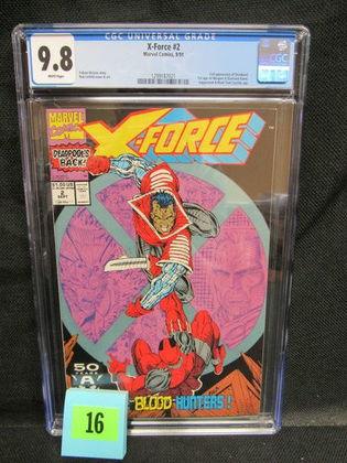 X-force #2 (1991) Key 2nd Appearance Deadpool Cgc 9.8