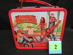 Vintage 1980 Dukes Of Hazzard Metal Lunchbox With Thermos