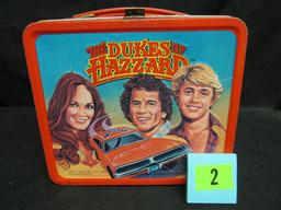 Vintage 1980 Dukes Of Hazzard Metal Lunchbox With Thermos