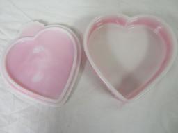 Large Fenton Rosalene Heart Dresser Box