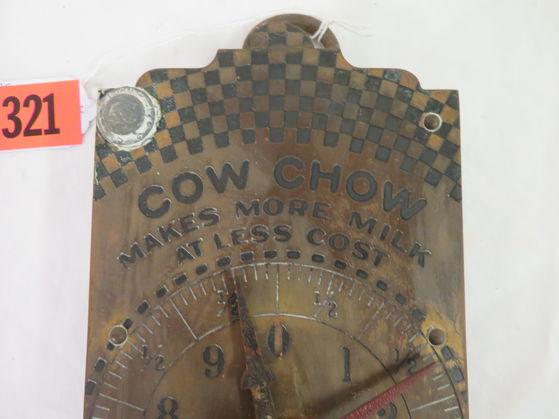 Antique Cow Chow Purina Milk Advertising Spring Balance Scale