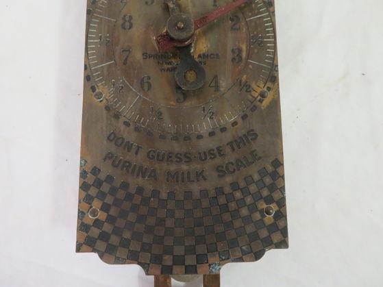 Antique Cow Chow Purina Milk Advertising Spring Balance Scale