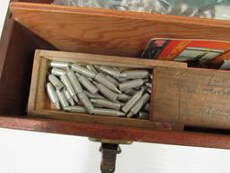 Outstanding Antique Custom Archery Shooter's Box w/ Contents