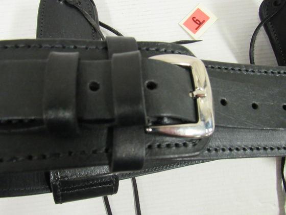 Beautiful Black Size 40 Leather Ammo Belt w/ 2 Leather Holsters w/ 18 Rds 44 Mag