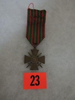 Wwi (1914-1918) Croix De Guerre Medal