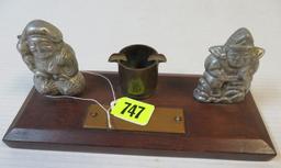 Original WWII Tinian Trench Art Desk Ashtray