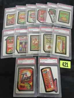 Lot (13) 1980 Topps Wacky Packs (wacky Packages) All Psa 10 Graded