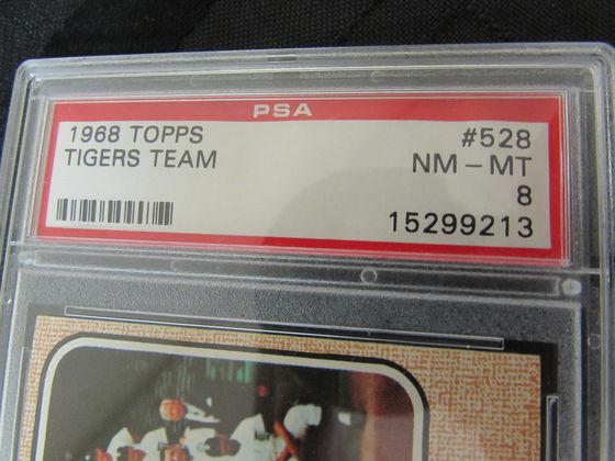 1968 Topps #528 Detroit Tigers Team Card (championship Yr) Psa 8