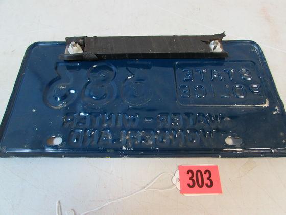 Rare Vintage 1960's Michigan State Police License Plate