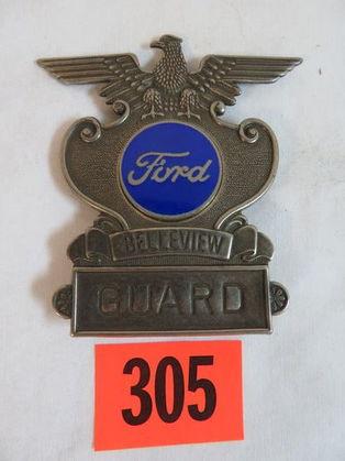 Original Ford Belleview Security Guard Badge