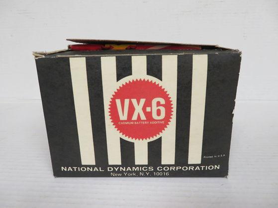 Vintage NOS VX-6 Battery Additive Store Display Box w/ Nascar "Lee Petty" Graphics