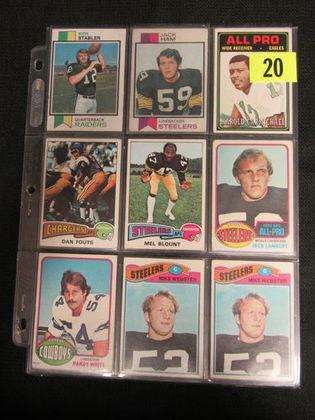 Lot (17) 1970's Topps Football Star Rookie Cards