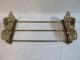 Antique Art Deco Style Brass Expanding Bookrack