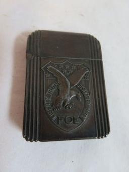 1939 Fraternal Order of Eagles (FOE) Hurricane Lighter (Bradford PA - Pre-Zippo)