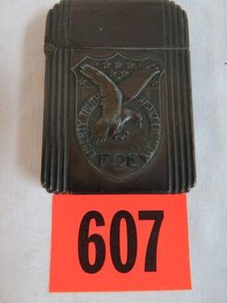 1939 Fraternal Order of Eagles (FOE) Hurricane Lighter (Bradford PA - Pre-Zippo)