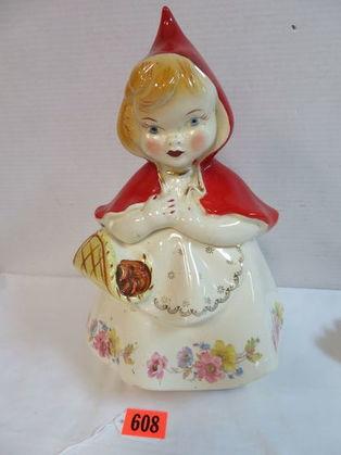 Vintage Hull Little Red Riding Hood Cookie Jar and Shaker Set
