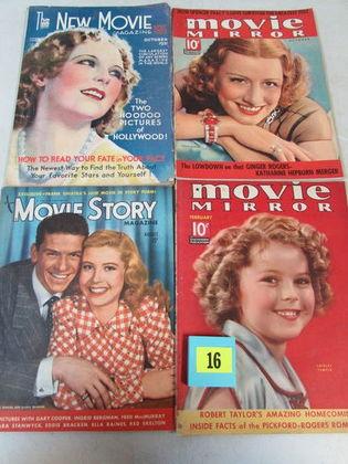 Lot (4) Asst. 1930's Movie Magazines