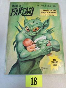 Worlds Of Fantasy Vol. 1 #1 (1968) Sci-fi Paperback / Howard