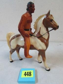 Vintage 1950's Hartland Tonto On Pinto Horse