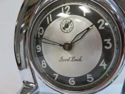 1930s Lux Clock Co. Good Luck Horseshoe Alarm Clock