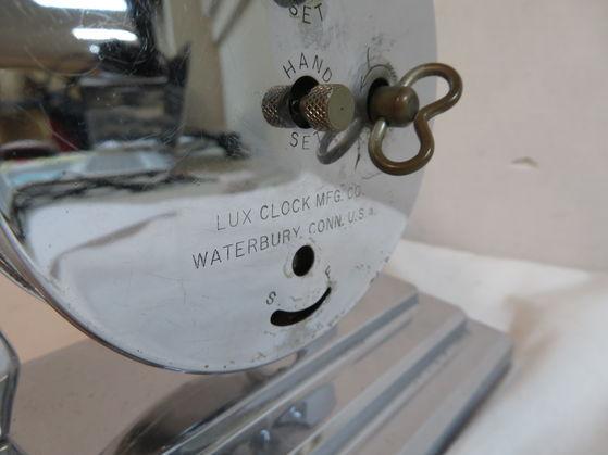 1930s Lux Clock Co. Good Luck Horseshoe Alarm Clock