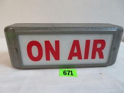 Vintage ON AIR Lighted Recording Studio Box Sign