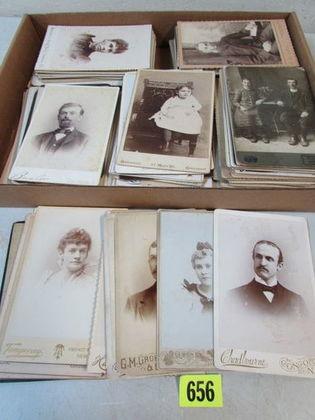 Huge Lot (approx. 150) Antique Cabinet Card Photographs