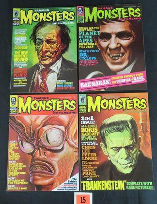 Famous Monsters Of Filmland #52, 54, 56, 60 Silver Age Warren Pub.