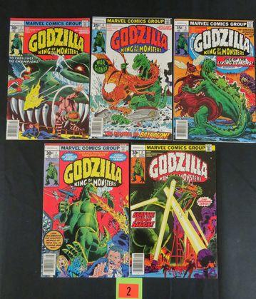 Godzilla #1, 2, 3, 4, 5 Bronze Age Marvel