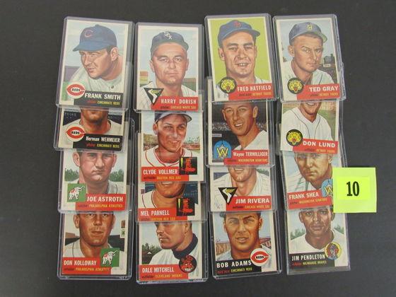 Lot (16) 1953 Topps Baseball Cards