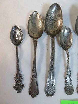 Lot of (7) Vintage Collectible Spoons, Includes Some Sterling.