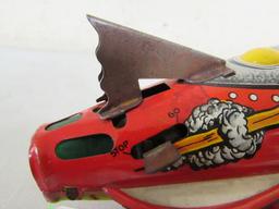 Rare Antique Marx Tin Wind-up Flash Gordon Rocket Fighter