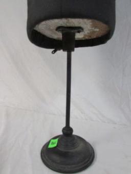 Antique Dress Form On Old Cast Iron Stand 32" Tall