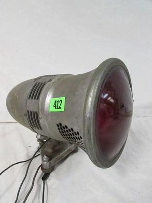 Antique 15" Fire Truck Roof Top Siren W/ Glass Lens