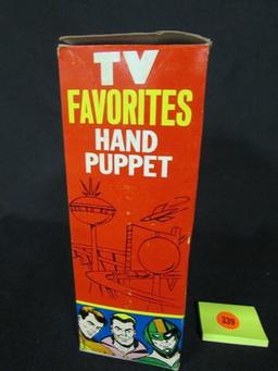 Rare! Spiderman (1966) Ideal Hand Puppet In Orig. Box.