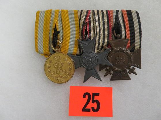 WWI Imperial German (3) Medal Mounted Bar
