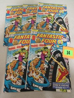 Lot (5) Fantastic Four #167 (1976) High Grade Bronze/ Classic Hulk/thing