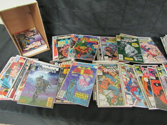 Short Box (approx. 125+) Mostly Copper Age Web Of Spiderman/ Batman