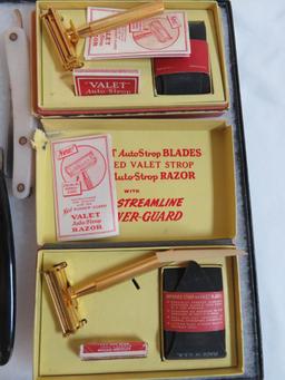 Grouping of Antique Razors Inc. Straight Razors & Valet Auto Strop Razors