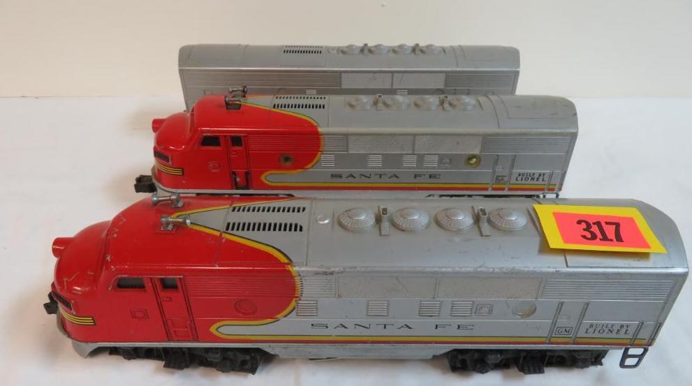 Lionel Post-War Santa Fe Diesel #2343, 2353 ABA Set