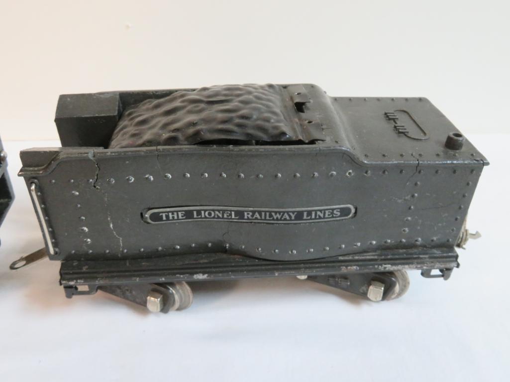 Lionel Pre-War Standard Ga. Locomotive #385E & 385W Tender